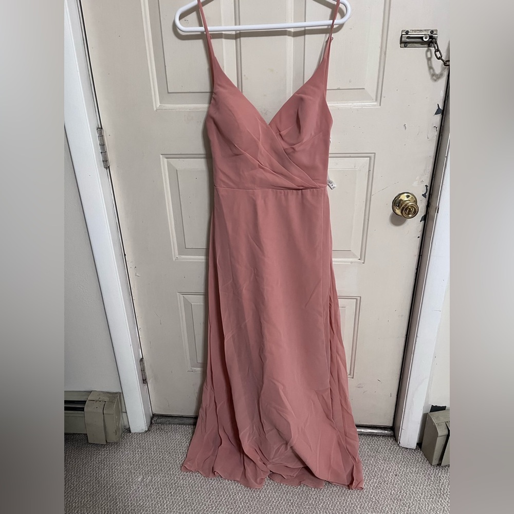 Azazie Davis Bridesmaid dress champagne rose